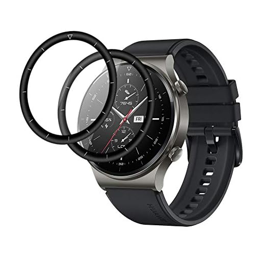 PaceBid 2-pack skärmskydd kompatibel med Huawei Watch GT 2 Pro, Premium HD Clear fullt skyddande mjukt skärmskydd för Huawei Watch GT 2 Pro