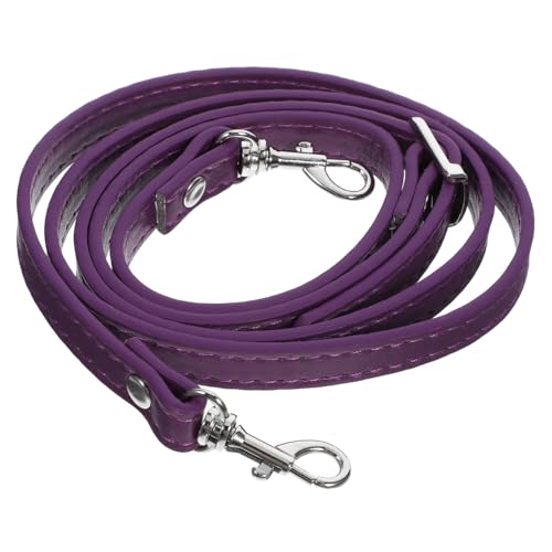 Sangle d'épaule violette en cuir synthétique de 120 cm avec crochets