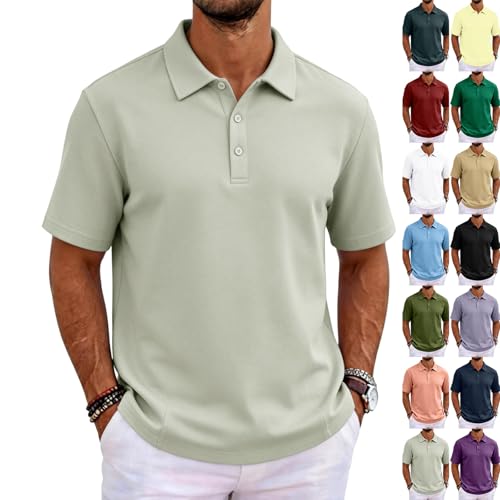 Stiff Collar Polo Shirts Vacation Summer Men's Golf Shirts