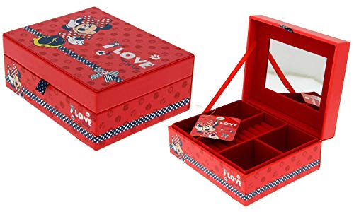 D&M Boîte à bijoux avec inscription « I Love Minnie Mouse » Disney