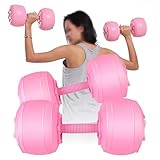 LJLAO Juego de Mancuernas rellenas de Agua de 6 kg, Mancuernas rellenas de Agua, Mini Mancuernas para Mujeres, Mancuernas de Viaje portátiles, Equipo de Fitness, Entrenamiento de Fuerza,Pink