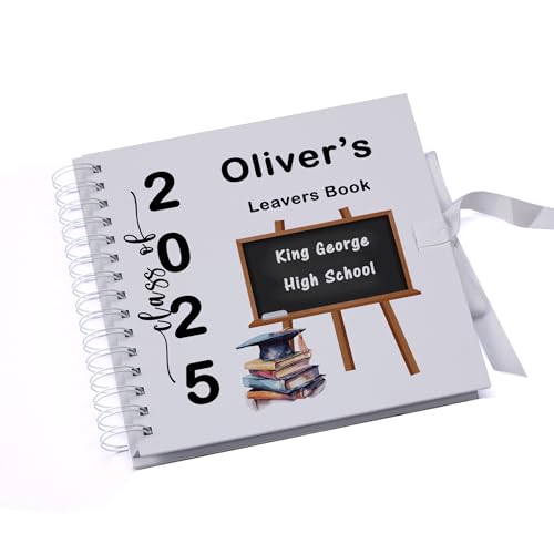 Custom School Leavers Scrapbook Album Personalised Message Book End Of Year Memory Keepsake Gifts