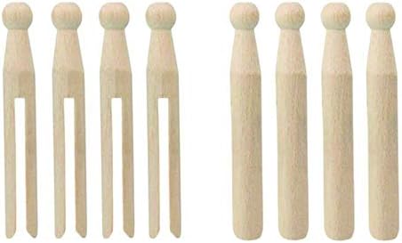 Elliotts Traditional Beechwood Dolly Pegs, 24 Pack, Pefect for Indoor and Outdoor Use, Traditional Style, Ideal for Craft Projects