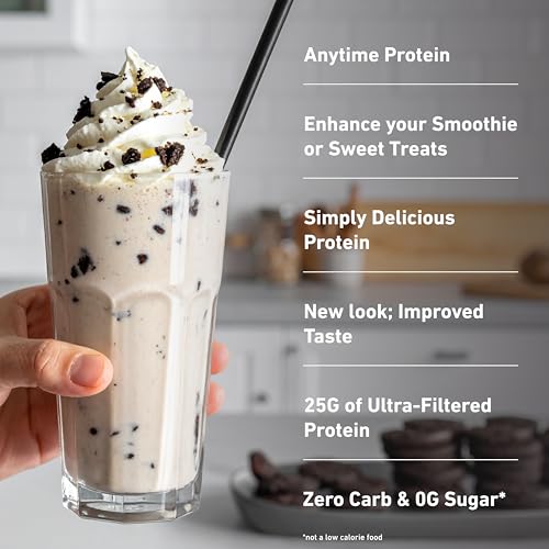 Image of Isopure Zero Carb 100% Whey Protein Isolate Powder - 3 lbs, 1.36 kg (Cookies & Cream), 25g Protein per serve, Lactose-Free, Gluten-Free, Vegetarian protein for Men & Women.