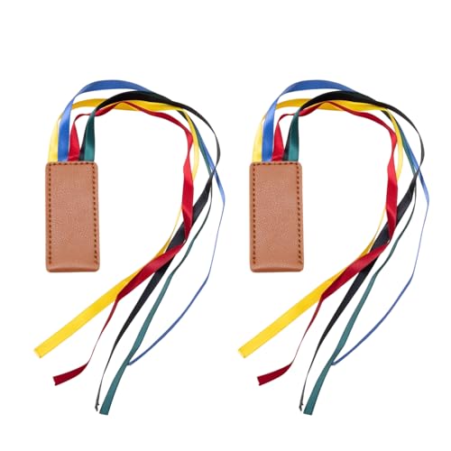 JAKOUE 2 Pcs Leather Bible Bookmark,Simple Style Page Marker with