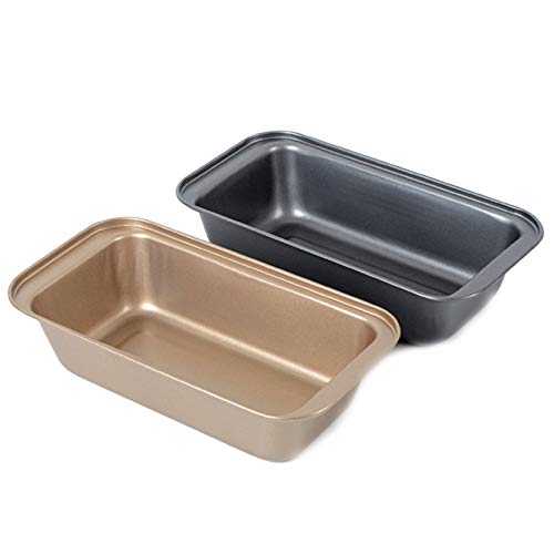 2 pezzi Stampo pagnotta Toast teglia Teglia Antiaderente Carbonio Plumcake Pan Teglia Carbonio Cassetta Antiaderente Rettangolari Bakewares rivestimento per Natale stollen renderti teglia facile