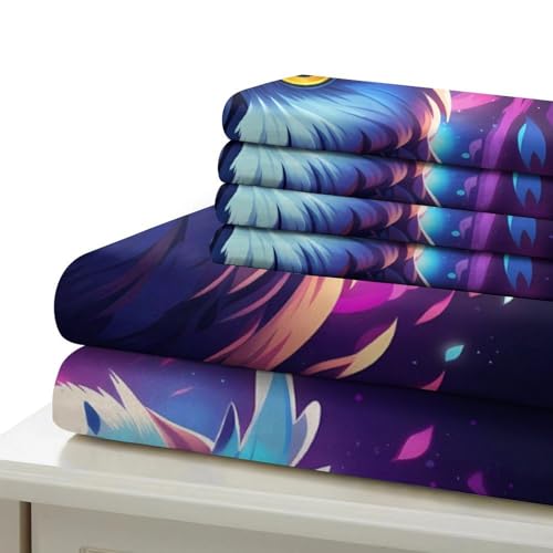 Parure de lit microfibre hypoallergique 200x200cm avec housse de couette imprimée 3D