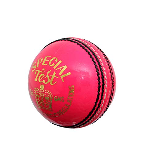 KD Cricket Pink Test Cricket Ball Mens Club Cricket Leather Ball Test Practise Ball (Pack of 3)