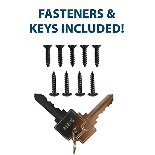 Weatherables Keystone Black Zinc Diecast Metal 1-Sided Key-Lockable Gate Latch – Heavy Duty Gate Latch With Self-Latching Gate Lock – Made For Installation On Metal, Wood & Vinyl Fences, Keyed Alike #TOP2