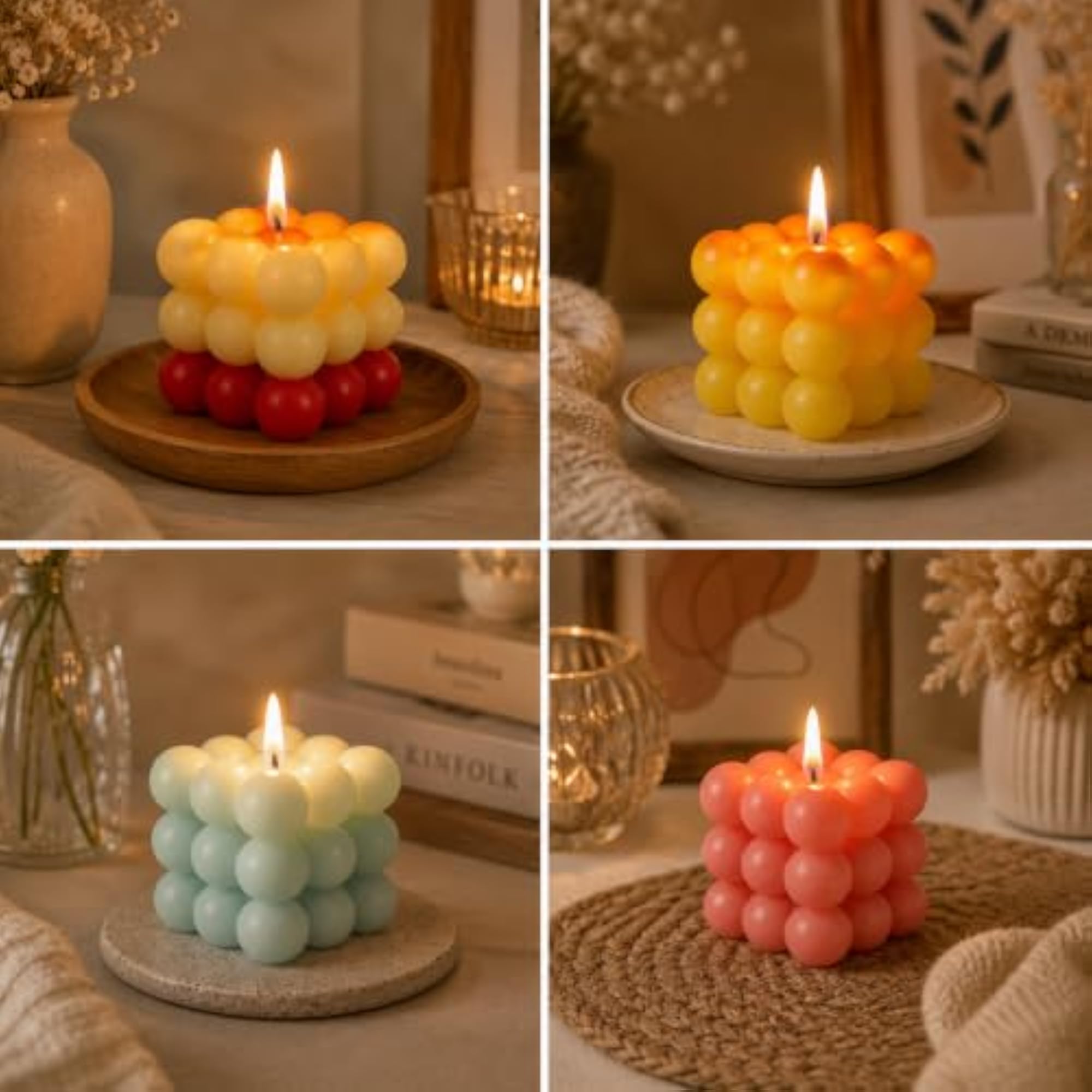 Big Cloud Bubble Candle in Red Colour