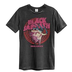 Black Sabbath Amplified Collection – Paranoid Homme T-Shirt Manches Courtes Anthracite S - Les Beatles, Paul McCartney, John Lennon, RIngo Starr, George Harrison