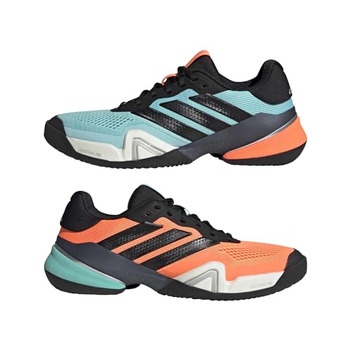 adidas Men's Barricade 1/4 Tennis Sneaker, Flash Aqua/Black, 9