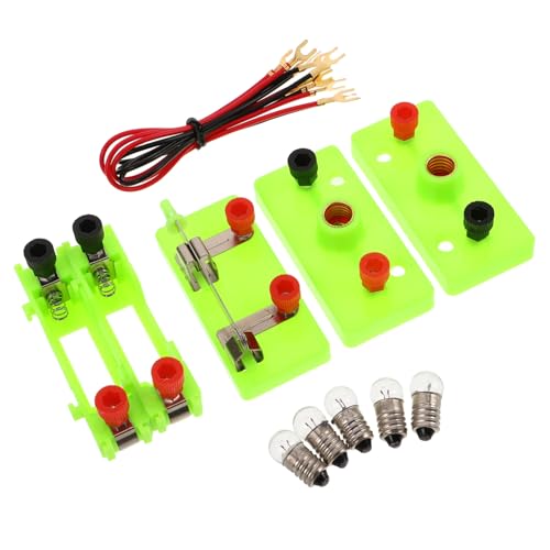 Gogogmee Kit de Eléctrico Educativo para Experimentos Stem con Bombilla Serie y Paralelo Material Didáctico Seguro y Fácil de para Aprendizaje de Electricidad