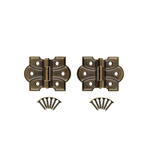 Antique Brass Butterfly Hinges with Removable Pin