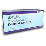 SkinStitch Disposable Dermal Curettes Ergonomically Stainless-Steel Precision Blade Safety Cap Superior Grip Weighted Colored Body (4.0 mm)