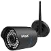 Produktbild [Verbesserte] ieGeek Außen Wasserdicht HD 1280x720P Wlan IP Überwachungskamera, QR Scan, Email,die mobile Benachrichtigung, Remote-Wiedergabe, IR Nachtsicht, Bis zu 128GB, 3 Meter, Schwarz