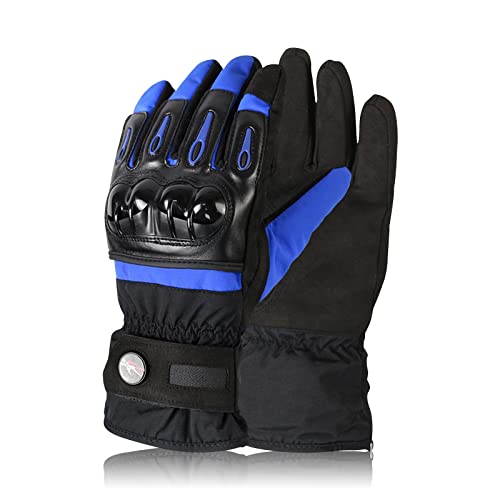 LIONCIANO Gants de Moto, Gants à Écran Tactile Plein pour Femme et Homme, Gants Moto Coupe-Vent et Coupe-Froid pour VTT, Moto Cross, Scooter, Vélo et Autres Sports de Plein Air(Bleu, XL) Cover