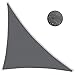 Produktbild IOAOI Sonnensegel Dreieckig 3 x 4 x 5m, Wasserdicht Sonnenschutz Sonnensegel Dreieck Rechtwinklig, 95% UV Schutz, inkl Befestigungsseile für Balkon Terrasse Garten (Farbe: Grau)