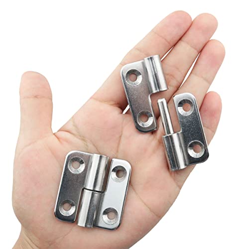 Itrolle Lift-Off Hinge 2Pcs 1.5Inch Right Handedness Mini 304 Stainless Steel Lift Off Hinges With Screws Detachable Slip Joint Small Flag Hinges Rising Butt Door Hinges #TOP3