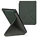 kwmobile Origami Case Compatible with Kobo Clara 2E / Tolino Shine 4 Case - Slim PU Leather Cover with Stand - Dark Green