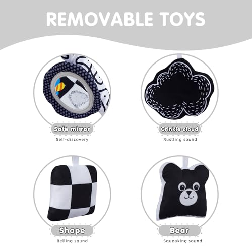 Baby Gym Play Mat, Tummy Time Mat & Activity Gym for Infant, Baby Gyms & Playmats for Babies 0 to 3 6 9 12 Months with 5 Toys for Early Sensory Exploration and Motor Skill Development - Image 4