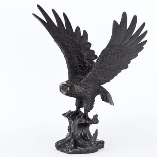 YouFine Brass Eagle Spread Wings Statue-Solid Bronze Eagle Sculpture Modern