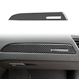 UOADA Real Carbon Fiber Auto Passenger Side Dashboard Cover Compatible with Audi A4 B8 Accessories 2009-2016 2010 2011 2012 2013 2014 2015 Accessories Interior Cover Trim Stickers