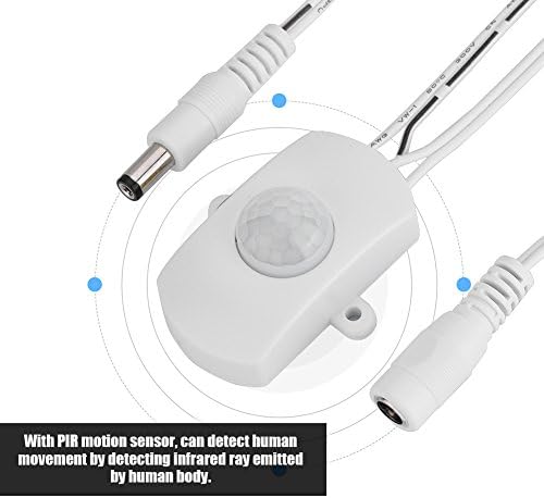5A DC 6-24V IR Sensor Light Switch, Human Infrared Sensor Switch with 15-240 Seconds Adjustable Delay Range, for The Motion-activated Lighting, LED Strips Security System, Automatic Sensory