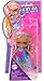 Barbie Extra Mini Minis Doll with Pink-Streaked Blonde Pigtails Wearing Blue Dress & Accessories, Plus Stand, 3.25-inch