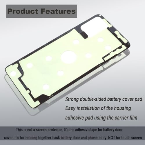 ZHUROUPU Samoprzylepna obudowa i aparat do Samsung Galaxy A51 Podkładka samoprzylepna z tyłu folia samoprzylepna pieczęć tylna naklejka kompatybilna (6,5 cala)