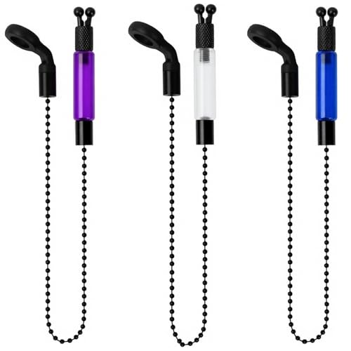Plipdhy 3 Piezas Indicadores de Picada,Tensores Carpfishing,Alarmas de Pesca Carpfishing,Luz Avisador de Picada Pesca,Accesorio de Pesca Nocturna
