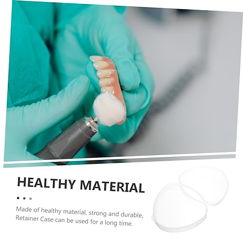 FOYTOKI 2 Peças Retentor De Dentes Falsos Portátil Copo De Dentadura Recipiente De Dentes Falsos Por