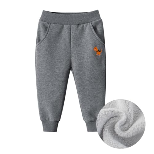 Baby Boys Girls Sweatpants Fleece-Lined Elastic Waist Solid Jogger Pants Toddler Kids Casual Athletic Trousers Winter Pant2