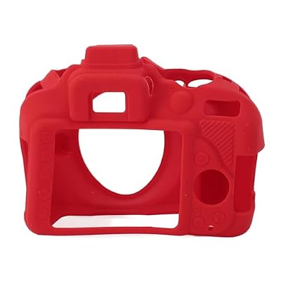 ciciglow Silicone Camera Case, Lightweight Protective Cover with Grip for D3300 D3400 (Red)
