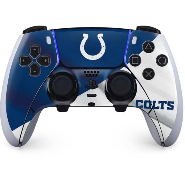 Skinit Decal Gaming Skin Compatible with PS5 DualSense Edge Pro Controller - Officially Licensed NFL Indianapolis Colts Design