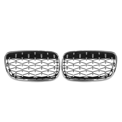 Rejillas superiores para BMW X5 E70 y X6 E71 2007-2014 parachoques delantero color plata