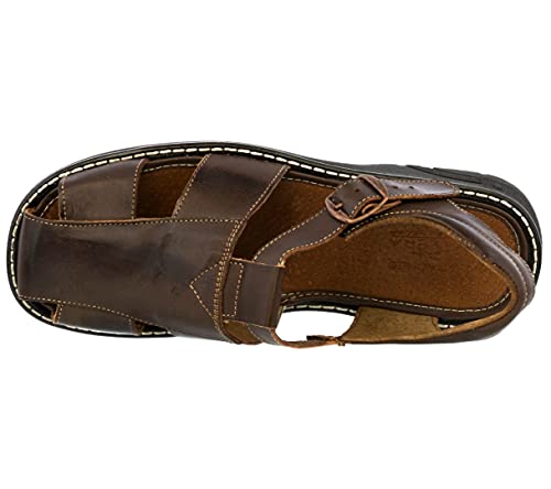 Cowboy Professional Men's Brown Authentic Mexican Huaraches Fisherman Sandals Closed Toe4