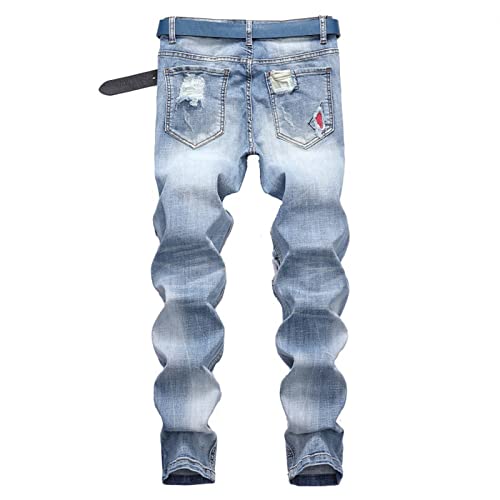 Pantalón de mezclilla para hombre con corte recto 38 miniatura 2