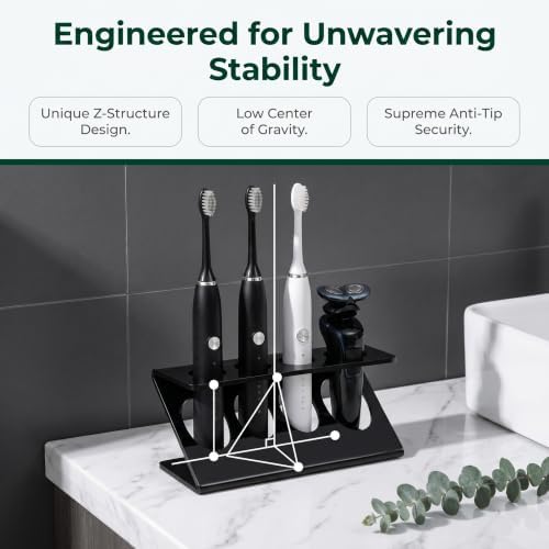 TKLNLQ Bathroom Sink Toothbrush Holder (White) — view 6