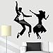 Produktbild Jive Dance Paar Wandaufkleber Latin Tänzer Tanzen Silhouette Wandtattoo Home Wohnzimmer Mode Dekor Poster Kunstwand E 56x56 cm