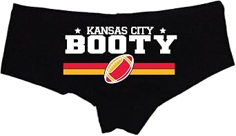 Sexy Girl Rock Kansas City Fan Panties Romantic Gift for Girlfriend Football Cheeky Underwear Black