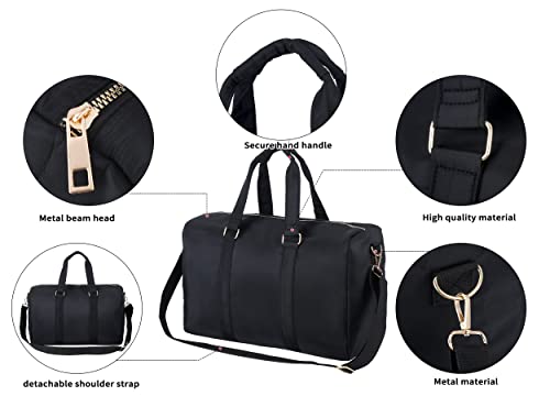 Weekender Bag Men And Women, Nylon Waterproof Weekender Bags, Overnight Bag Weekender, Perfect For Travel, Gym, Yoga, School… #TOP1