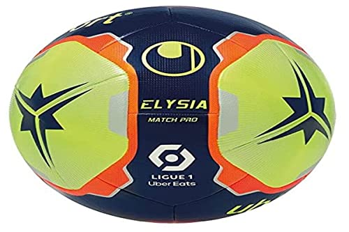 uhlsport Elysia Match Pro Fußballbälle, Größe 5, Neongelb/Marineblau/Gold