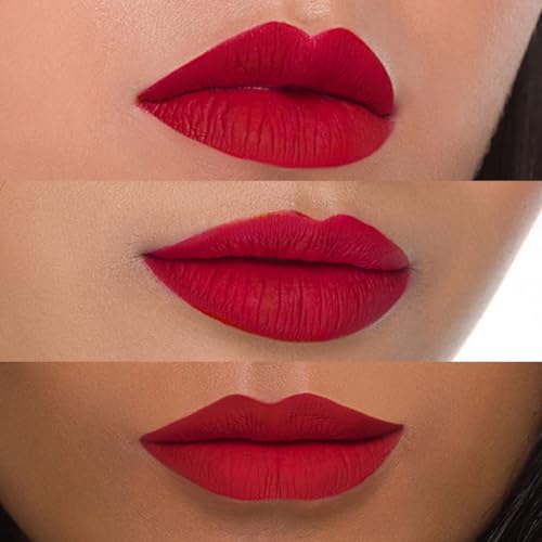 Image of SUGAR Cosmetics Smudge Me Not Liquid Lipsticks for Women | Transferproof & Waterproof | Lasts 12+ Hours | Matte Lipstick | 4.5ml - 52 Modern Auburn (Flamenco Red /Deep Red with blue undertone)