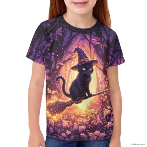 Image of Renewold Kids Novelty T-Shirt for Girls Boys Short Sleeve Crewneck Summer Tee Soft Breathable Graphic Shirt for Age 2-16