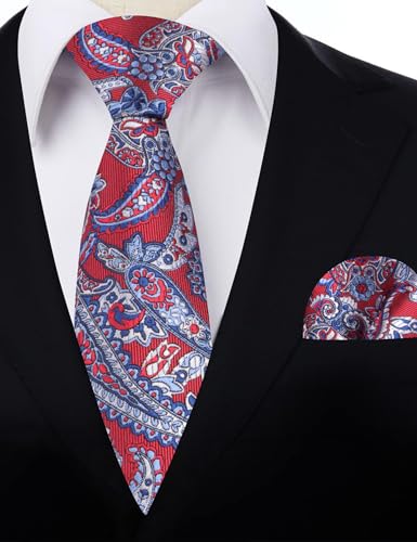 Image of Alizeal Mens 3.15'' Vintage Paisley Tie Pocket Square Set