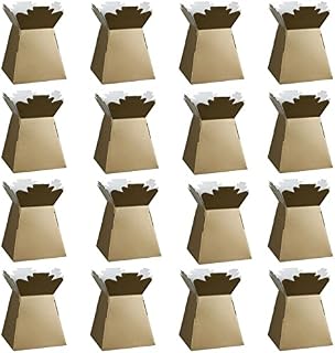 Vision4ever GOLD Color Living Vases Florist Bouquet Box Flower Plant Aqua Sweet Boxes Gift With Attractive Looks