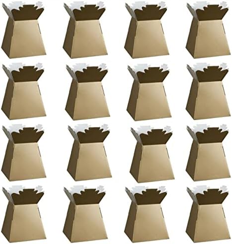 TRTO GOLD Color Living Vases Florist Bouquet Box Flower Plant Aqua Sweet Boxes Gift With Attractive Looks
