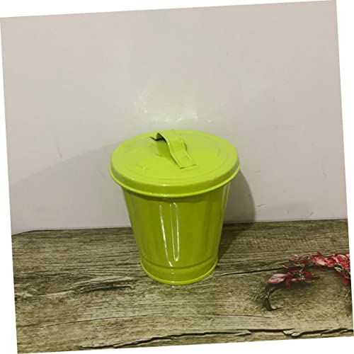 2 piezas caneca de basura de escritorio de hierro miniatura 7