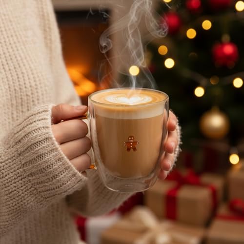 Set 2 Mugs de Vidrio SiliFine 14 oz Diseño Navidad miniatura 6